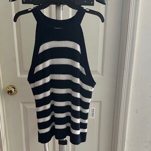 Navy and White Striped Halter Sweater. Never worn with tags (Old Navy)